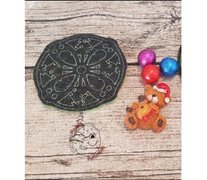 Stickserie ITH - Untersetzer Weihnachten Mandalas